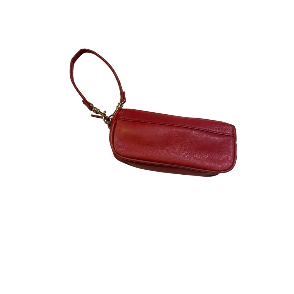 Vintage Roles Red Leather Mini Wristlet